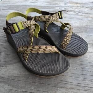 Chaco Z1 Yampa Row Green Strappy Sandals Shoes Women’s 10 Outdoor Vibram Soles